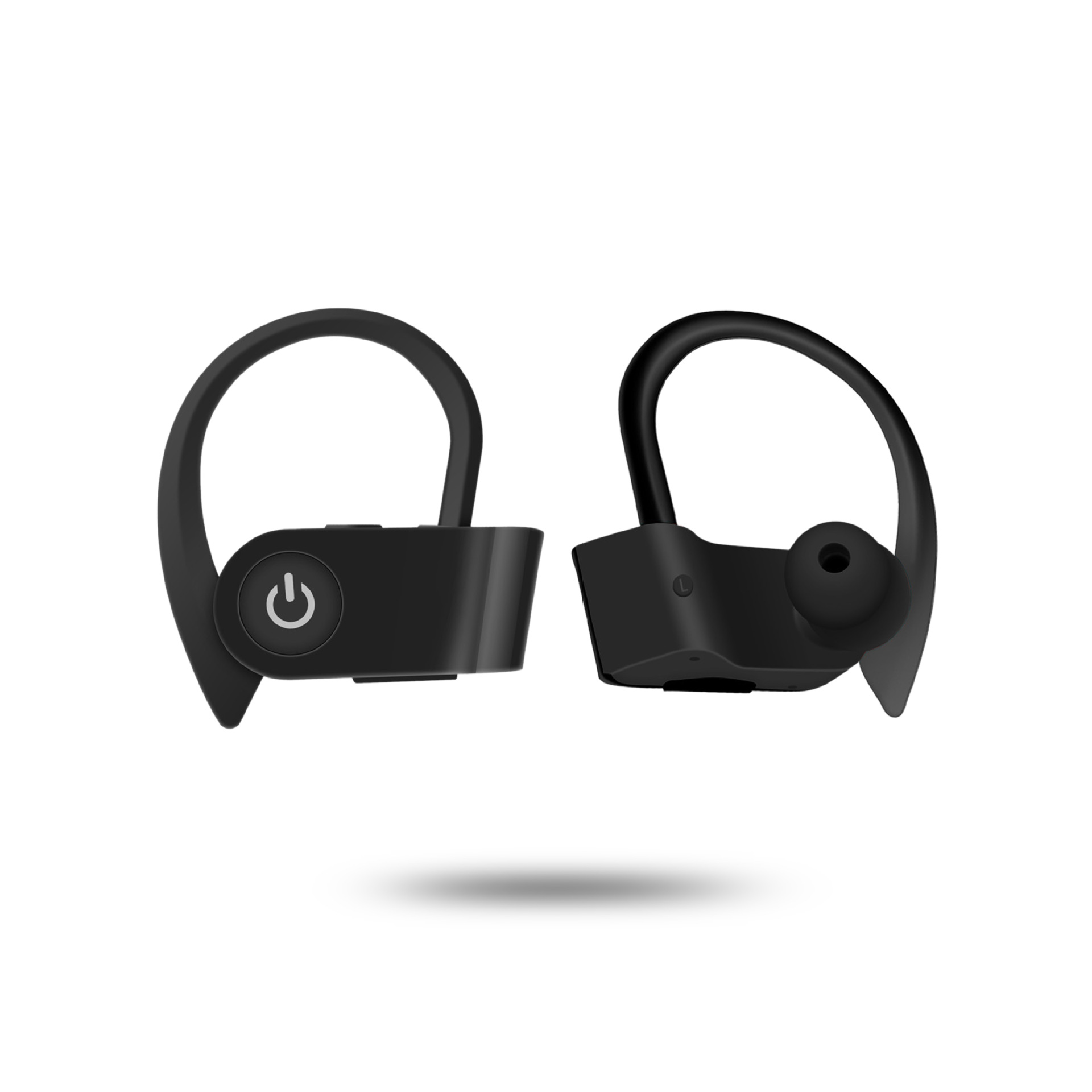 Power Wireless Hook Ear Style Buds HEADPHONE Headset (Black)